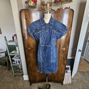 Free People Blue Denim Dress